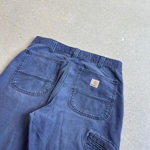 Carhartt Relaxed Fit Work Cargo Pants Navy Blue Men's Size 32x28